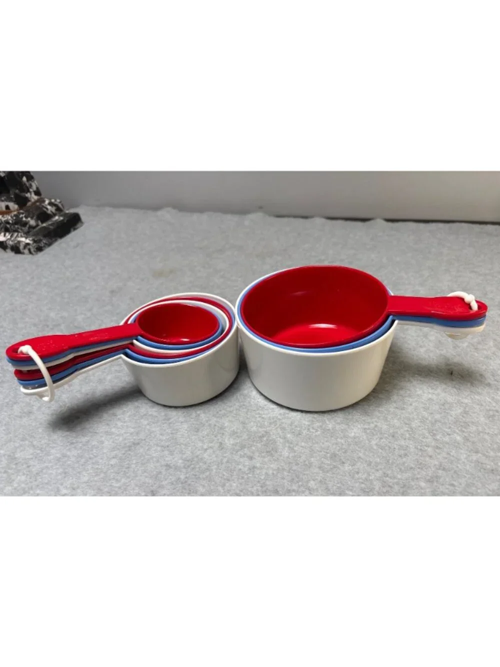 Progressive Prepworks Plastic Measuring Cups Red White & Blue 9-Piece Set Cookin